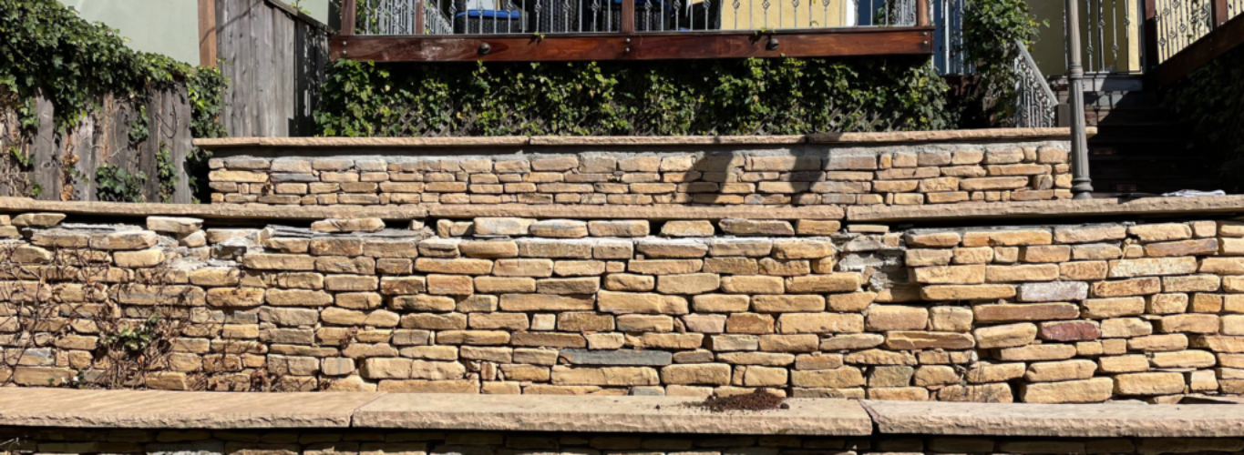 Terraced garden wall